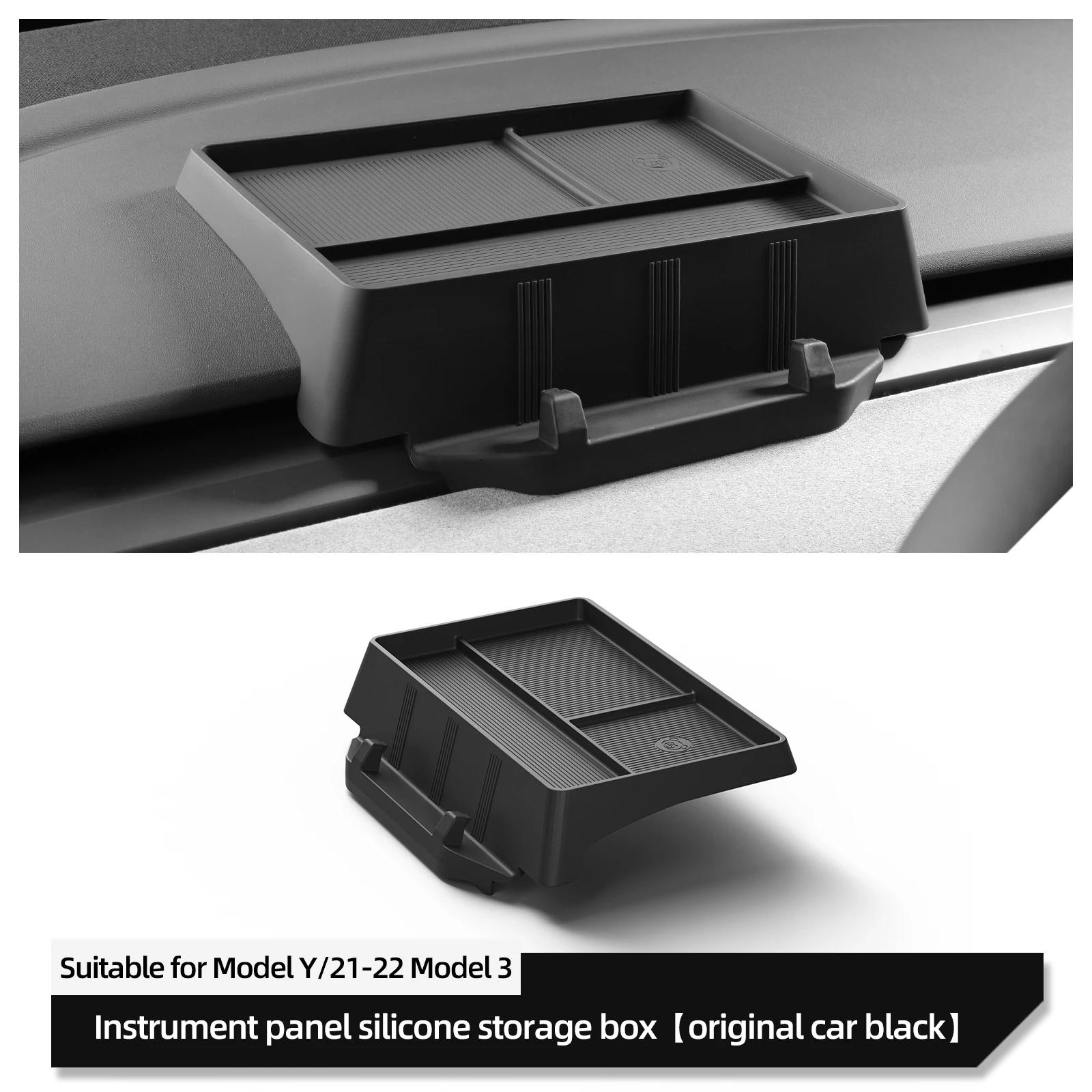 

For Tesla Model Y 2024 Car Instrument Panel Storage Box Model 3 2021-2023 Dashboard Organizer Storage Tray Car Accessories