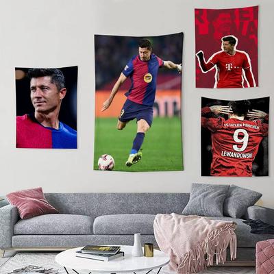 Complete Striker Robert Llewandowski Flags Wall Hanging Background Art Banner For Bedroom Home Outdoor Decor