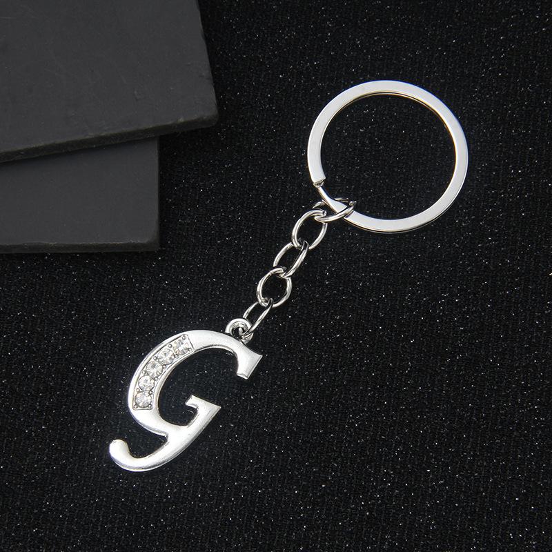 Simple Personality 26 Letters Versatile Keychain European and American New English Creative Luggage Keyring