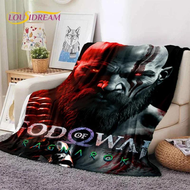 God of War Games Kratos animacinių filmų minkšta flanelinė antklodė lovoms miegamojo sofos piknikui, užklota antklodė lauko laisvalaikio dovanoms