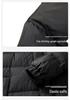 Men's Trendy Hooded Mid-Length White Duck Down Jacket - Warm Winter Outerwear for Couples.