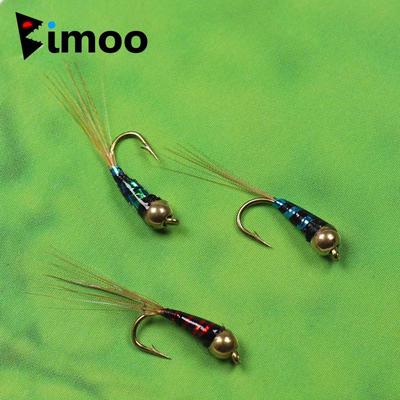 8 pezzi 14 ninfa con perline in ottone per pesca a mosca con esca cicalino, accessorio per la pesca al moscerino