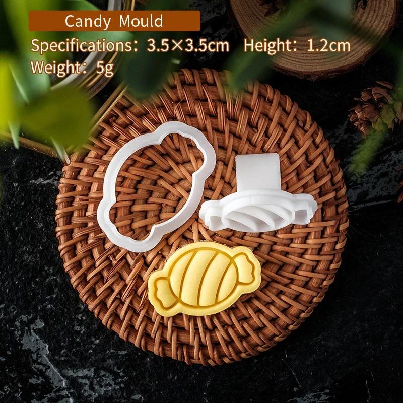 Halloween Cookie Cutter Set Plastic 3D Ghost Skull Bat Pumpkin Mummy Cartoon Biscuit Mold Stamp Pastry DIY Cake Decorating Tools
