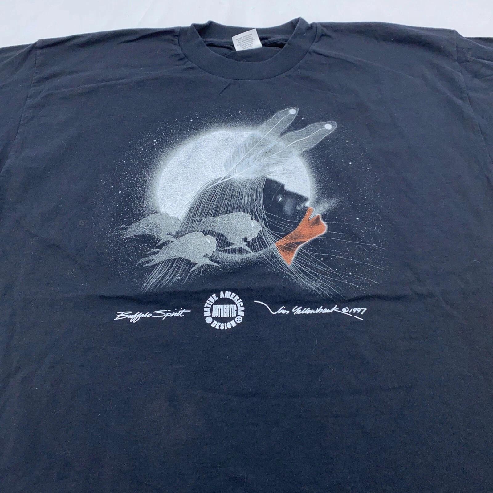 vintage 90s NATIVE AMERICAN BUFFALO SPIRIT T-Shirt LARGE/XL 3XL