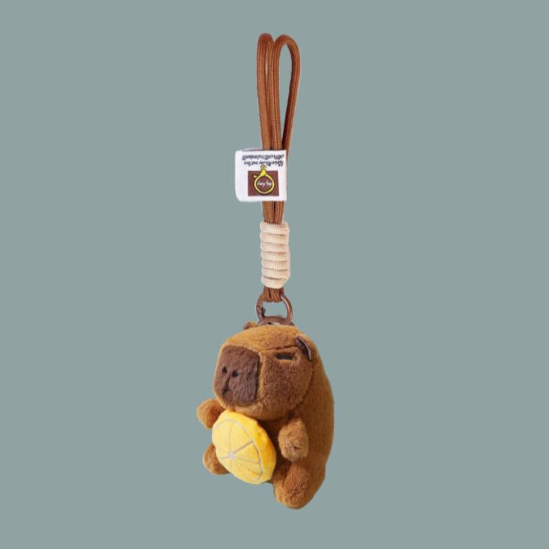 Cute Plush Keychain Small Capybara Pendant Student Bag Pendant Small Gift Boutique