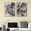 Black Gold Abstract Canvas Painting Gilt Marble Posters And Prints Modern Minimalist Modular HD Pictures Living Room Home Decor