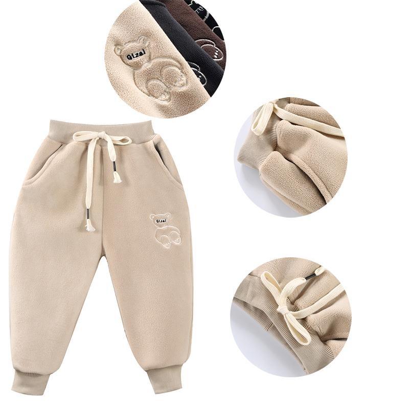 Pantalons d'hiver en velours pour enfants, pantalons de sport de plein air épais et chauds, pour garçons et filles