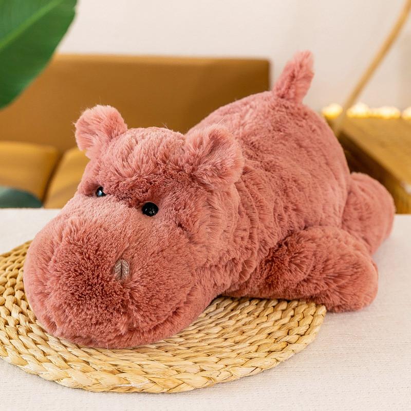 

Plush Toys Wildlife Lion Elephant Animal Stuffed Dolls Children Gift Birthday 35cm рожевий
