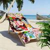 Colorful Cartoon Girl Design A must-have beach towel for beach travel