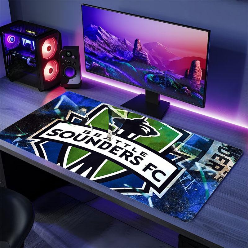 FC Seattle Sounders Mouse Pad, Large Gaming Desk Mat, Non-slip XXL Mousepad for Laptop & Tablet, Mini PC Playmat with Stitched Edges