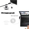 TypeC Female To Dc Laptop Power Adapter Connector Elbow Plug Compatible With For Lenovo Asus Hp Dell Acer - Charging Accessories