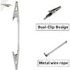 10 Pcs Double Sided Metal Alligator Clips for Crafts, Photos, Notes, Silver