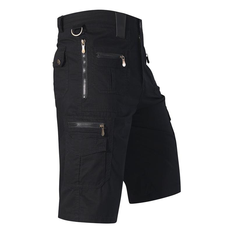 Men's Loose Straight Leg Summer Oversized Casual Mid Length Pants with Multiple Pockets of Pure Cotton Workwear Shorts