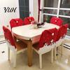 Universal Dining Chair Covers Christmas Santa Snowman Cover, Festive Slipcover, Decorative Back Xmas Party Supplies Reusable