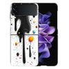 Vibrant Color Splashing Ink Coque For Samsung Z Flip7 6 Galaxy Case Shockproof Z Flip5 Z Flip3 4 5G Hard Cover Phone TPU PC Har