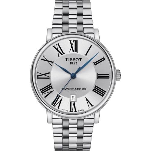 Tissot Carson Watch with Bracelet and Silver Dial, Officially Imported, Men's, Model T1224071103300