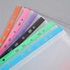 6pcs A4 Binder Pocket Plastic Envelopes, Expand Binder Folders, 6 Color Stereoscopic Transparent File Bags with Record Labels