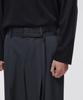 Musinsa Standard Narrow Belt One-Pleat Wide Slacks [Iron Gray]