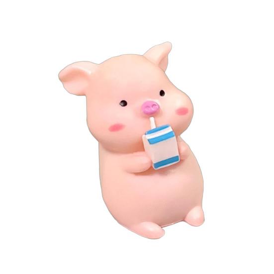 Mini Pig Figurines Cartoon Toy Cute Toppers for Home Piglet Cake Miniature Pig Office Desk Birthday