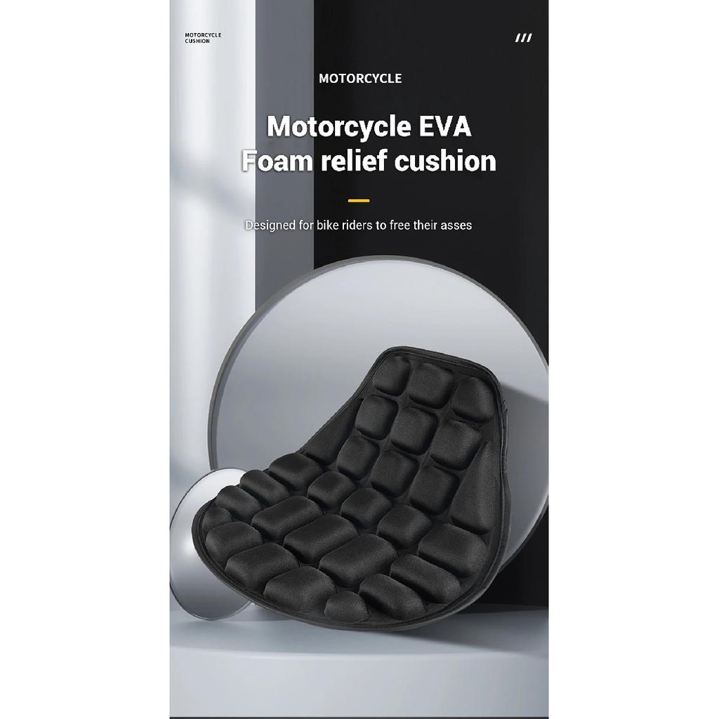 SEAMETAL Motorcycles Seat Cover Cushion Black EVA Foam Soft Comfortable Seat Cushion Universal for Motorbike Electric Bike