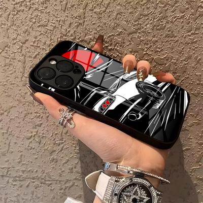 JDM Sports Cars Male Men Phone Case For IPhone 15 Pro Max 14 Pro 12 16 11 13 Mini X XR XS 8 7 Plus SE Tempered Glass Back Cover