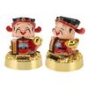 Solar Swinging God of Wealth Figurine Statue God of Fortune Car Dashboard Ornament Feng Shui Decor Gift Chinese New Year Gift