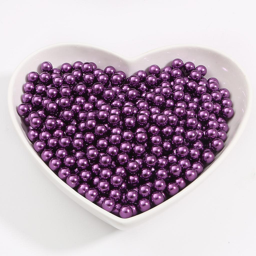 Beaded Abs Non-Porous Imitation Pearl Beads Colored Loose Beads Handmade Diy Hairpin Makeup Brush Storage Box Decoration