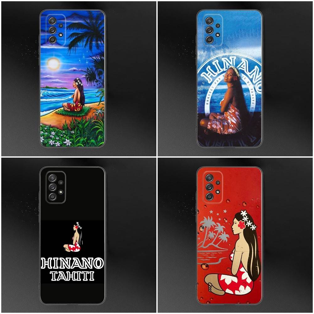 H-Hinano Tahiti Girl Beach Phone Case For Samsung Galaxy S25,S24,S21,S22,S23,S30,Ultra,S20,Plus,Fe,Lite,Note,10,9,5G Black Cover