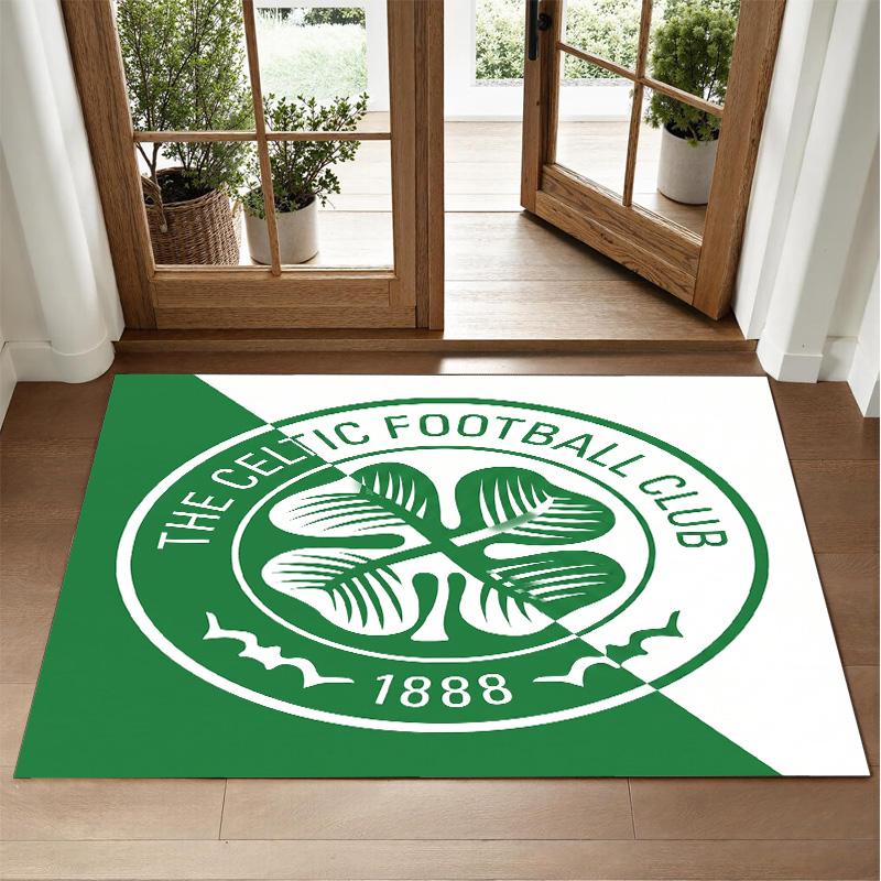 Celtic FC Design Crystal Velvet Rug Soft Decorative Mat for Bedroom Entrance