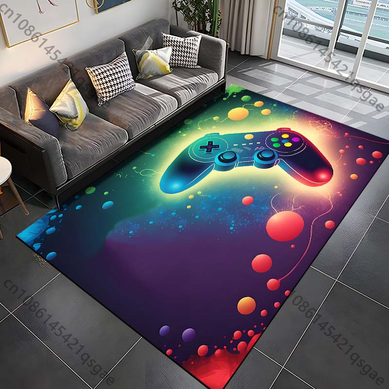 15 Sizes Modern Gamer Carpet Rug for Bed Room Living Room Bathroom Mat Creative Door Mat Cloakroom Home Decor Play Room Area Rug