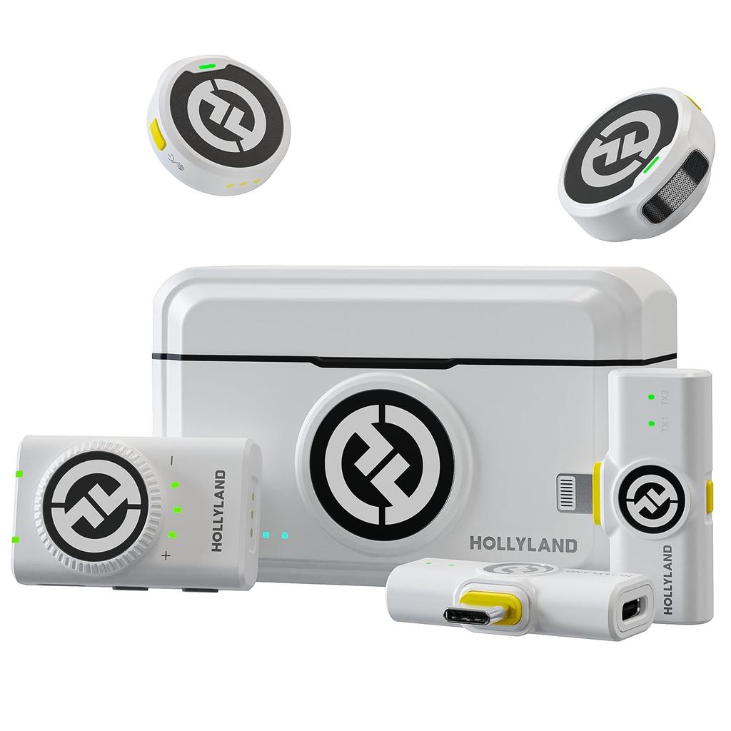 Hollyland "DGP Mobile 2024 Gold Award" "Shinyusha Home Appliance Criticism A Rating" Lark M2 Combo - Wireless Microphone - Lavalier Microphone - Light