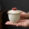 Portable Ceramic Tea Set: One Pot & Three Cups for Outdoor and Business Gifts