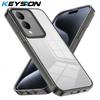 KEYSION Transparent Phone Case for VIVO Y17S 4G Soft TPU+PC Anti-slip HD Clear Shockproof Phone Back Cover for VIVO Y17S
