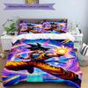Set copripiumino 3 pezzi (1*Copripiumino + 2*Federe, Senza Nucleo), Set Biancheria da Letto con Stampa DRAGON BALL, Decorazione Camera da Letto, Stagione Unica, Regalo di Compleanno