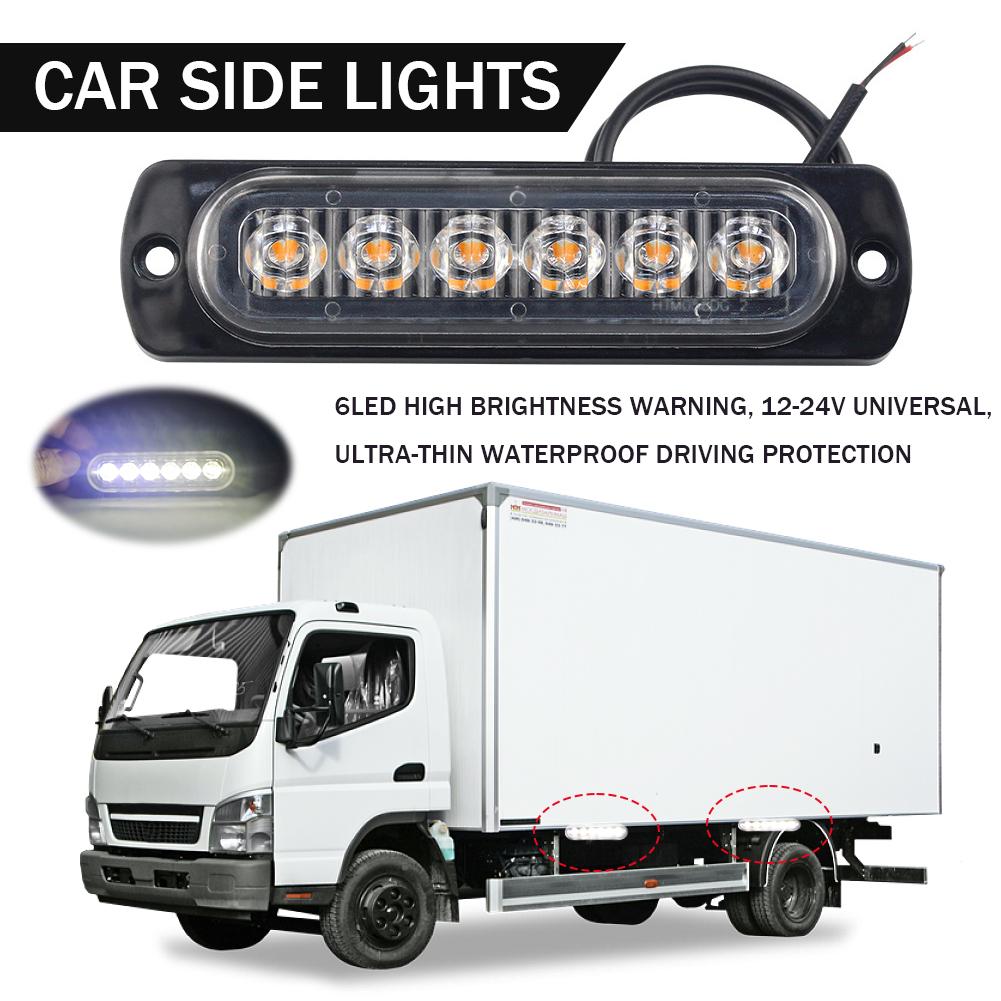 6LED Car LED Work Light DC 12-24V 18W Red Car Truck Safety Accessories Always Light Lamp Working Bright Fog Light Car Urgen T7D8