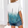 Women's Fashionable Casual Loose Floral Print Short-sleeved Shirt