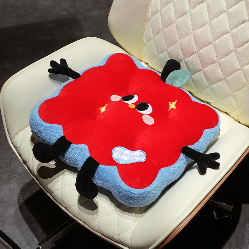 Cute Toast Cushion: Comfy Seat Pad for Office, Student, or Home Use