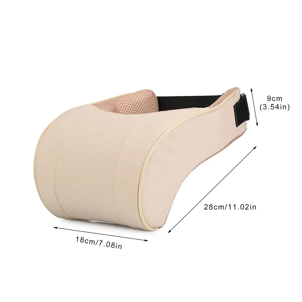 Car Headrest  Pillow  Memory Foam Padding  Flower Pillow PU Leather Car Neck Rest Seat Headrest Cushion Car Interior Accessories
