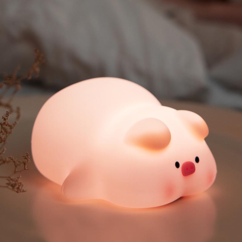 Rechargeable Silicone Night Light - Tap to Illuminate, Ideal for Bedside and Gifts