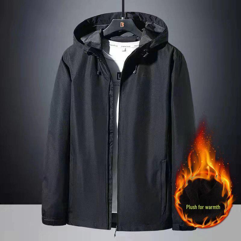 Men's Korean Style Hooded Windbreaker - Loose Fit, Spring/Autumn Jacket for Couples, Outdoor/Leisure Wear.