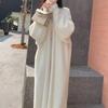 Long Cardigan for Women Autumn Winter Clothes Knitted Fluffy Long Sleeve Cashmere Sweater Coat Korean Style Warm Vintage