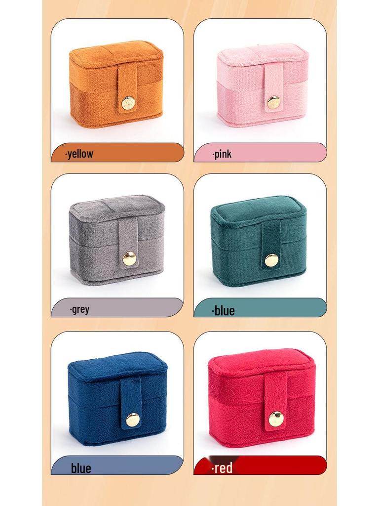 Minimalist Velvet Ring & Stud Earrings Gift Box