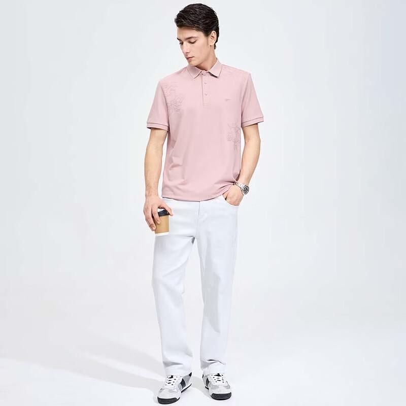SEPTWOLVES Men's Short Sleeve Printed Polo Shirt