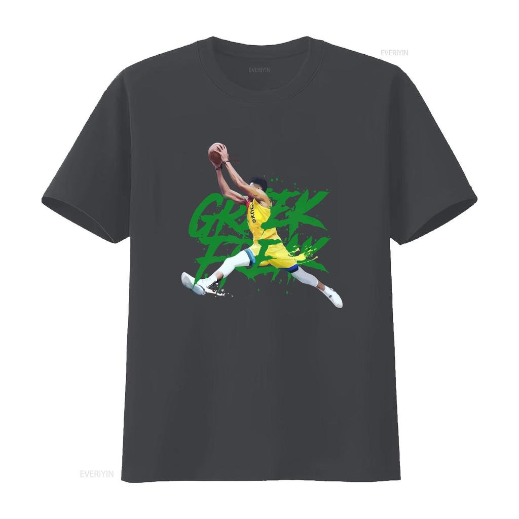 T-shirt Giocatore di Basket Giannis Antetokounmpo Stile Vintage Stampa Design Sportivo 2021 vintage Lavata Elegante Versatile