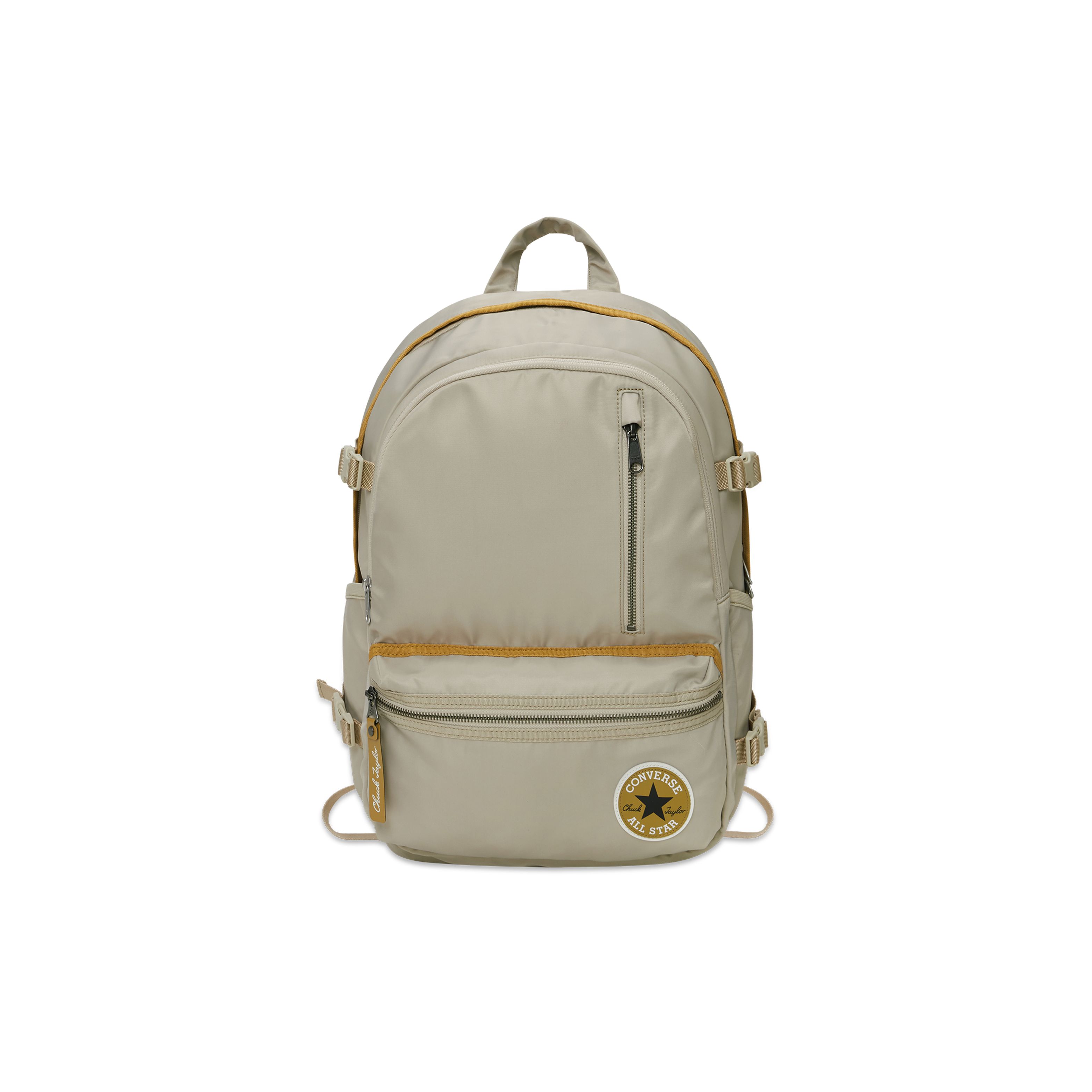 Converse Straight Edge New Large Capacity Polyester Backpack Unisex Backpack Off-White 10024562-A01 Ecru