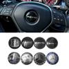 JIK2 Hot 2026 For Benz 1PCs Steering Wheel Badge Emblem Decorative Sticker For Mercedes Benz AMG C E S GLE CLC Class W204 W203 W205 W