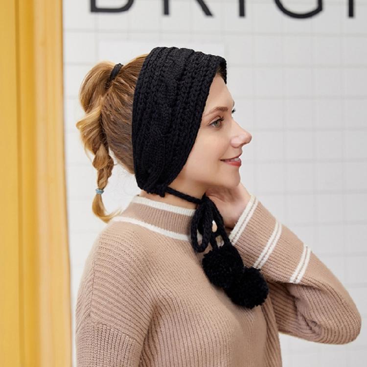 Crochet Woolen Adult Headband Girl Earmuffs Knitted Hairband For Women Teens