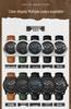 OFNS Men's Ultra-thin Quartz Wristwatch with Rotating Bezel and 3D Markers