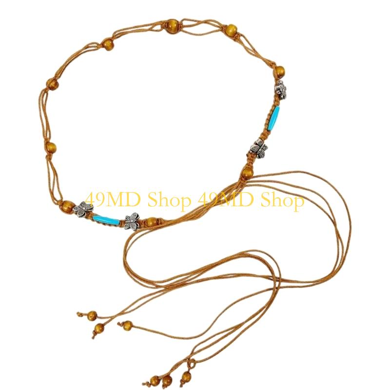 49MD Retro Adjustable Waist Belt Sophisticated Rope Belt Accessories For Maxi Dresses Skirts And Festival Wear
