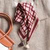 New 71 polka dot small square scarf silk scarf women's Korean velvet double-sided hanging ear neck protection small scarf scarf shawl
